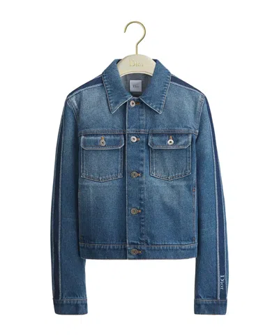 Dior Cropped Jacket In Blue