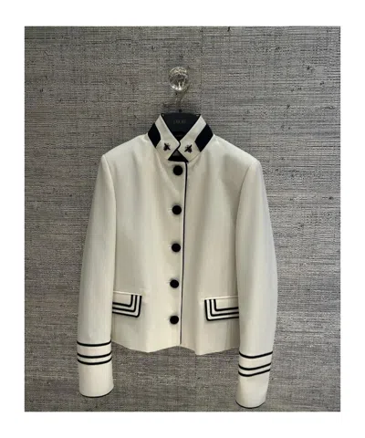 Dior Cropped Jacket In Neutral