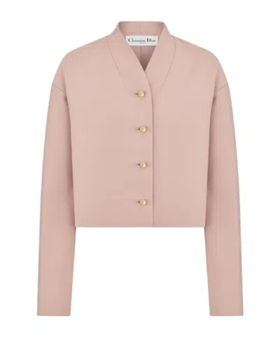Dior Cropped Jacket In Nude