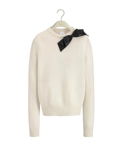 Dior Cropped Sweater In Neutral