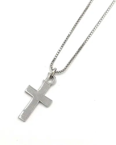 Dior Cross Logo Necklace (authentic Pre-loved) In Metallic
