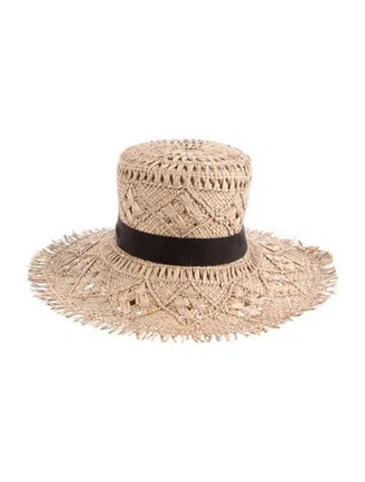 Pre-owned Dior Cruise 2024 Straw Fedora In Neutral