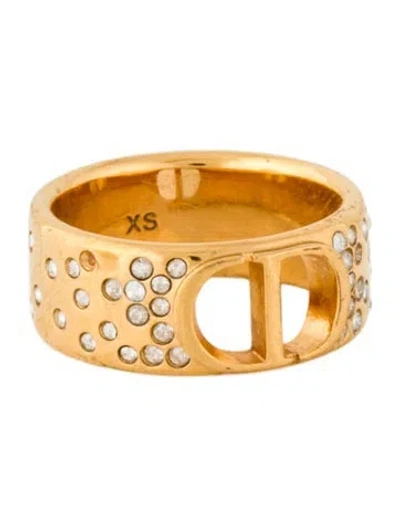 Pre-owned Dior Crystal 30 Montaigne Band Ring In Multi