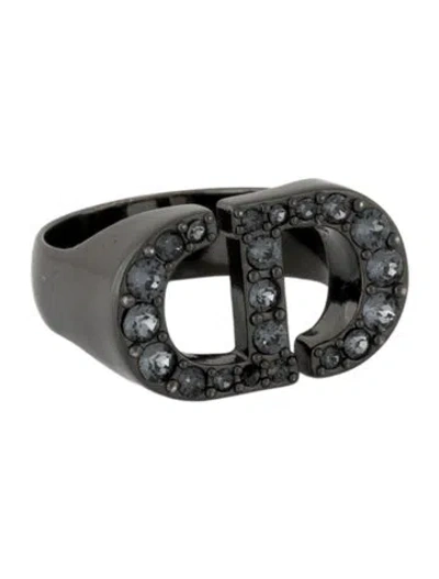 Pre-owned Dior Crystal 30 Montaigne Ring In Clear