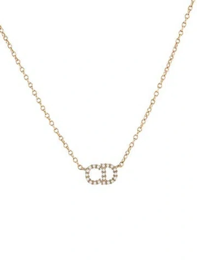 Pre-owned Dior Crystal Clair D Lune Pendant Necklace, 20.75" In Multi
