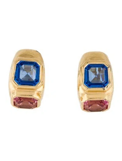 Pre-owned Dior Crystal Clip-on Earrings In Multi