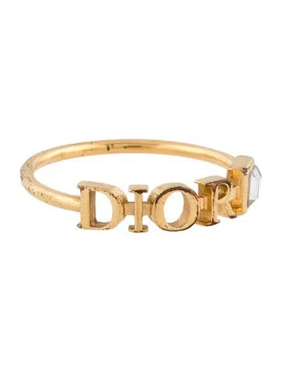 Pre-owned Dior Crystal Dio(r)evolution Band Ring In Clear