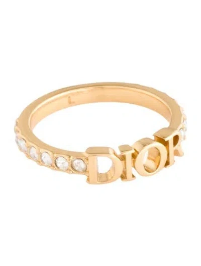 Pre-owned Dior Crystal Dio(r)evolution Band Ring In Clear