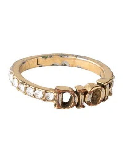Pre-owned Dior Crystal Dio(r)evolution Band Ring In Clear