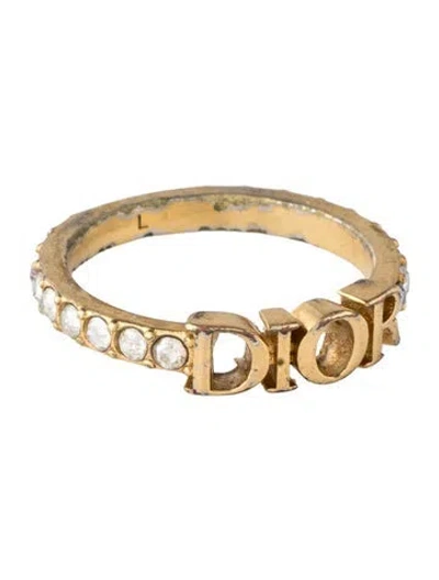 Pre-owned Dior Crystal Dio(r)evolution Band Ring In Clear