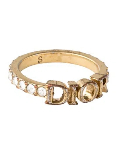 Pre-owned Dior Crystal Dio(r)evolution Band Ring In Clear