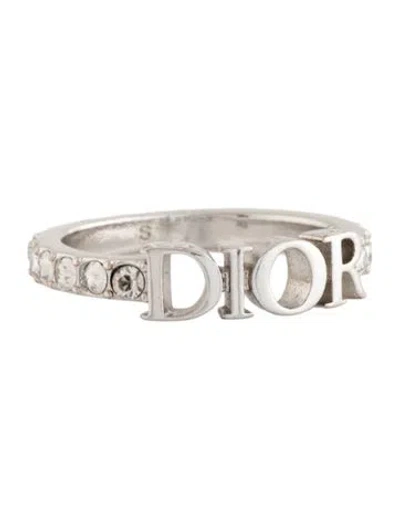 Pre-owned Dior Crystal Dio(r)evolution Band Ring In Clear