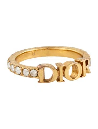Pre-owned Dior Crystal Dio(r)evolution Band Ring In Multicolor