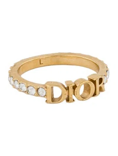 Pre-owned Dior Crystal Dio(r)evolution Band Ring In Transparent