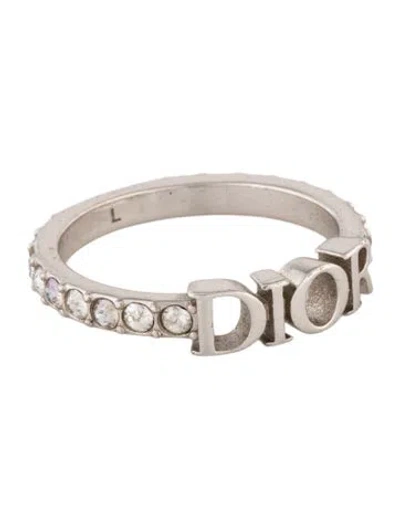 Pre-owned Dior Crystal Dio(r)evolution Band Ring In Transparent