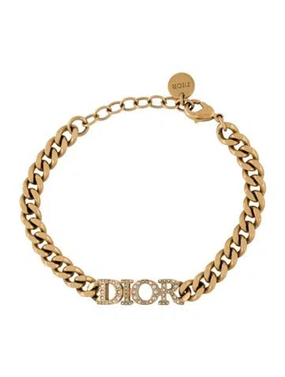 Pre-owned Dior Crystal Dio(r)evolution Bracelet, 7" In Clear