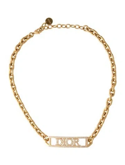 Pre-owned Dior Crystal Dio(r)evolution Choker Necklace, 15" In Multicolor