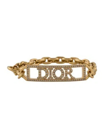 Pre-owned Dior Crystal Dio(r)evolution Link Bracelet, 6.5" In Multi