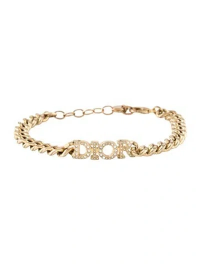 Pre-owned Dior Crystal Dio(r)evolution Link Bracelet, 7.5" In Multicolor