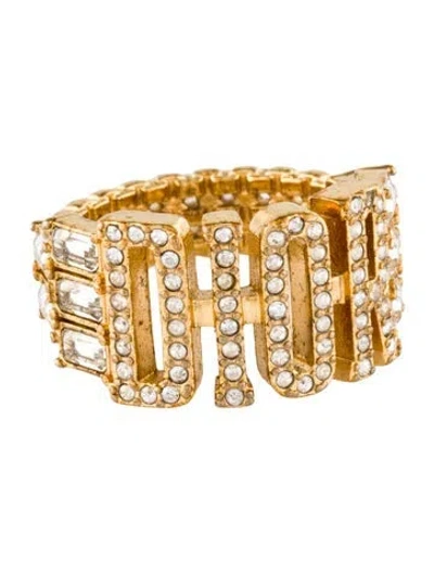 Pre-owned Dior Crystal Dio(r)evolution Ring In Clear