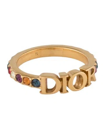 Pre-owned Dior Crystal Dio(r)evolution Ring In Multi