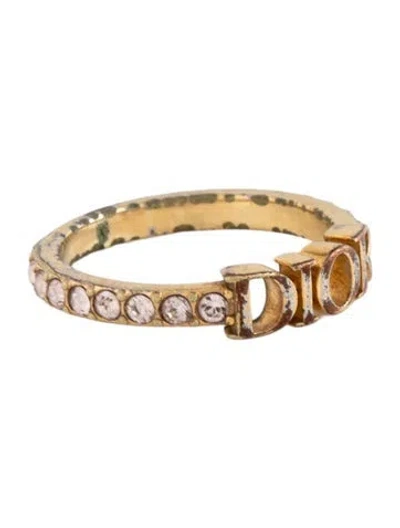 Pre-owned Dior Crystal Dio(r)evolution Ring In Pink