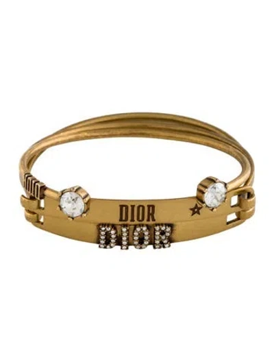 Pre-owned Dior Crystal Dio(r)evolution Set Bracelet, 6.25" In Transparent