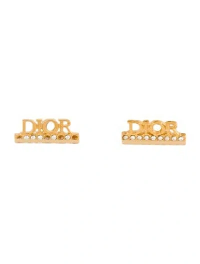 Pre-owned Dior Crystal Dio(r)evolution Stud Earrings In Multi