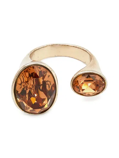 Pre-owned Dior Crystal-embellished Ring