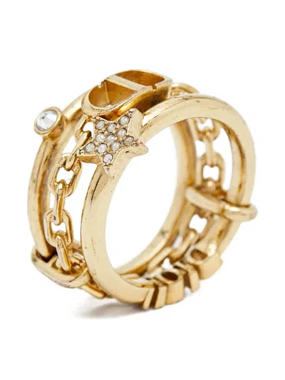 Pre-owned Dior Crystal-embellished Ring