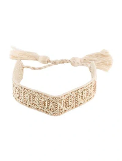 Pre-owned Dior Crystal Friendship Bracelet In Multi