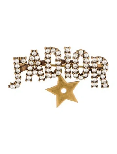 Pre-owned Dior Crystal J'a Brooch In Multi