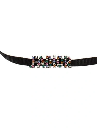 Pre-owned Dior Crystal J'a Choker Necklace, 14.5" In Multi