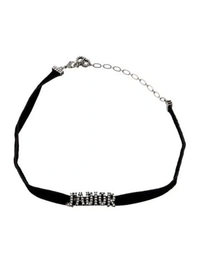 Pre-owned Dior Crystal J'a Choker Necklace, 14.75" In Multicolor