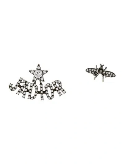 Pre-owned Dior Crystal J'a Earrings In Multicolor