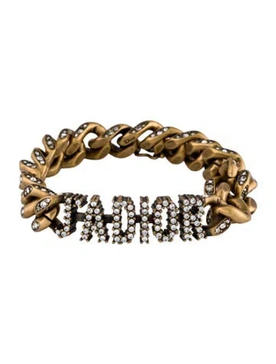 Pre-owned Dior Crystal J'a Link Bracelet, 6.5" In Multi