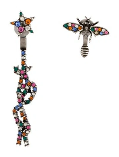 Pre-owned Dior Crystal J'a Stud Earrings