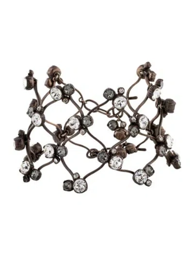 Pre-owned Dior Crystal Link Bracelet, 8" In Multi