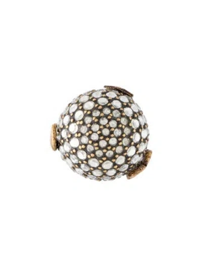 Pre-owned Dior Crystal Moon And Star Mini Tribale Earring In Multi