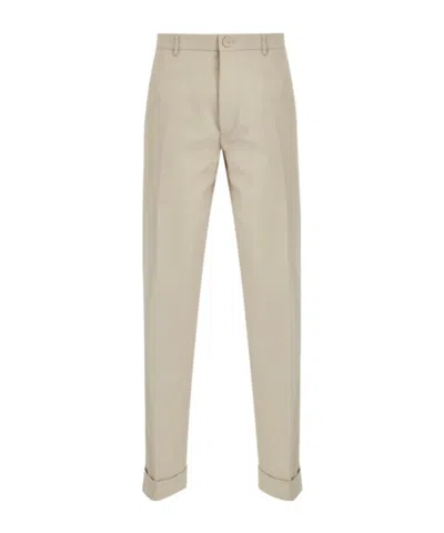 Dior Curled Casual Pants In Nude