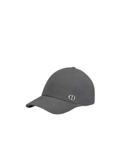 Dior Curved Brim Hat In Gray