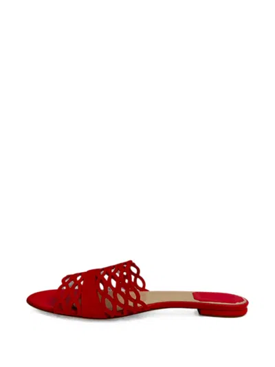 Pre-owned Dior Cutout-detail Sandals In Red