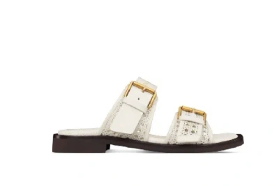 Dior D-avenue Slippers In White