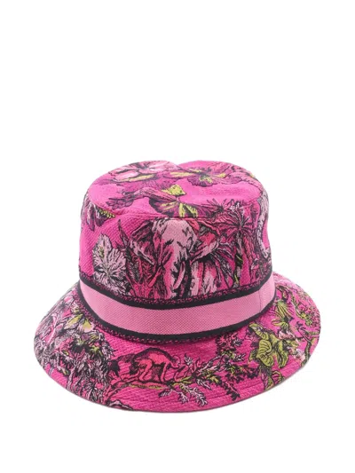 Pre-owned Dior D-bobby Bucket Bag In Pink