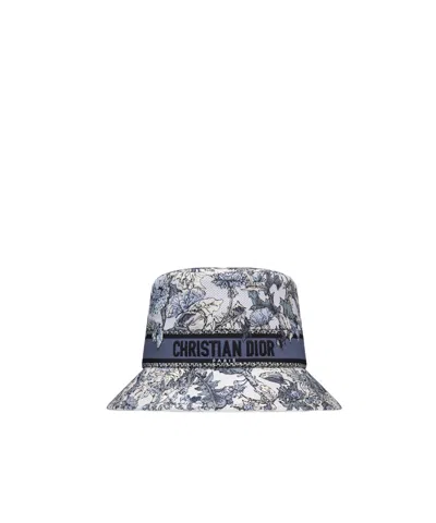 Dior D-bobby  Chardons Small-brim Bucket Hat In Gray
