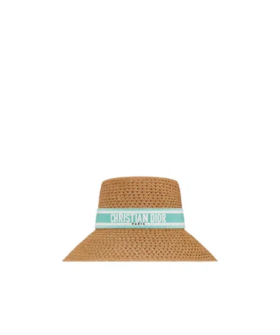 Dior D-bobby Iviera Long-brimmed Hat In Nude