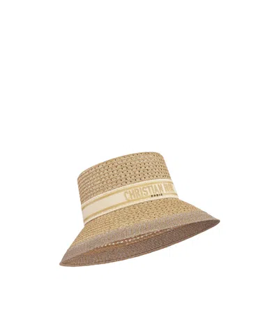 Dior D-bobby Large-brim Hat In Orange