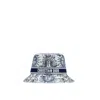 Dior Cappello Da Pescatore D-bobby Toile De Jouy Soleil A Tesa Stretta In Blue