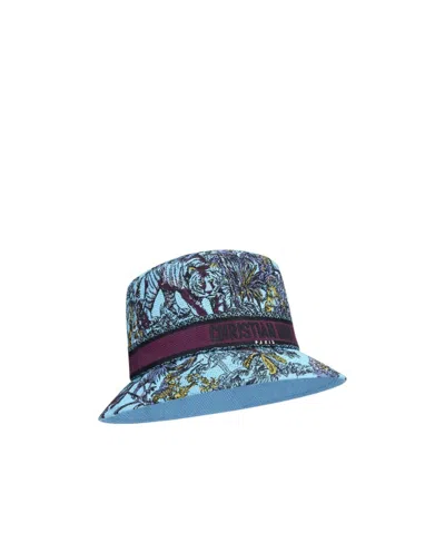 Dior D-bobby Toiledejouyvoyage Small Brim Bucket Hat In Blue