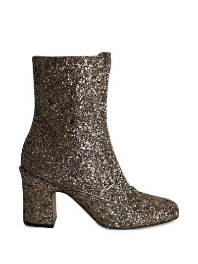Pre-owned Dior D-circus Ankle Boots In Gold